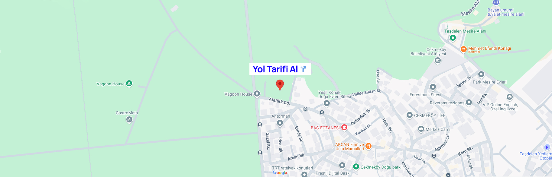 Yedikule Vadi Evleri Konumu